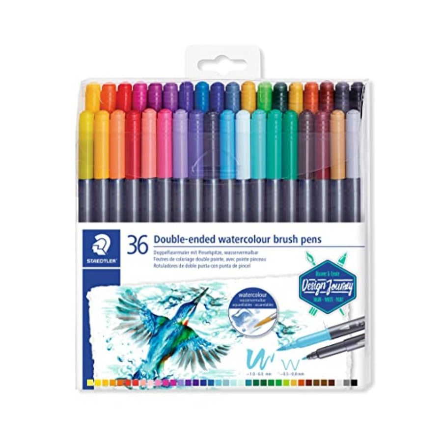 Staedtler Double Ended Watercolour Brush Pens - SCOOBOO - 3001 TB36 - Brush Pens