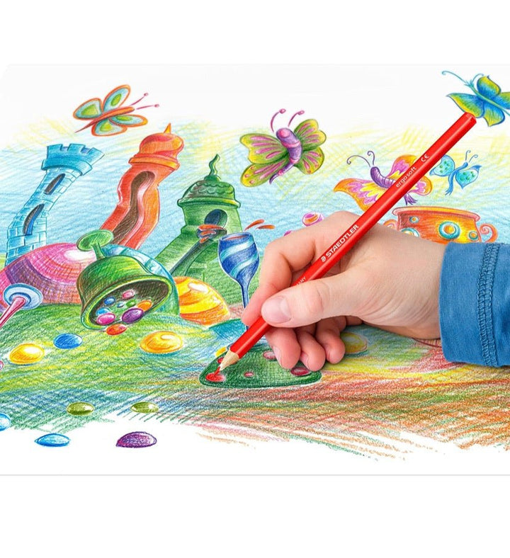 Staedtler Ergosoft Triangular Colouring Pencil, Assorted Colours, Tin of 36 - SCOOBOO - 156-M36 - Coloured Pencils