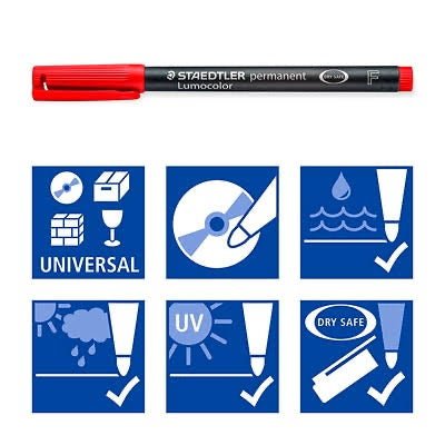 Staedtler Lumo Fine Permanent Marker 0.6mm - SCOOBOO - 318-2 - White-Board & Permanent Markers