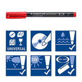 Staedtler Lumocolor Permanent Sets (0.6mm) - SCOOBOO - 318WP4 - White-Board & Permanent Markers