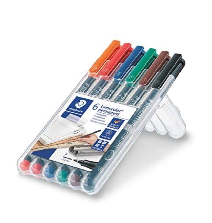 Staedtler Lumocolor Permanent Sets (0.6mm) - SCOOBOO - 318 WP6 - White-Board & Permanent Markers