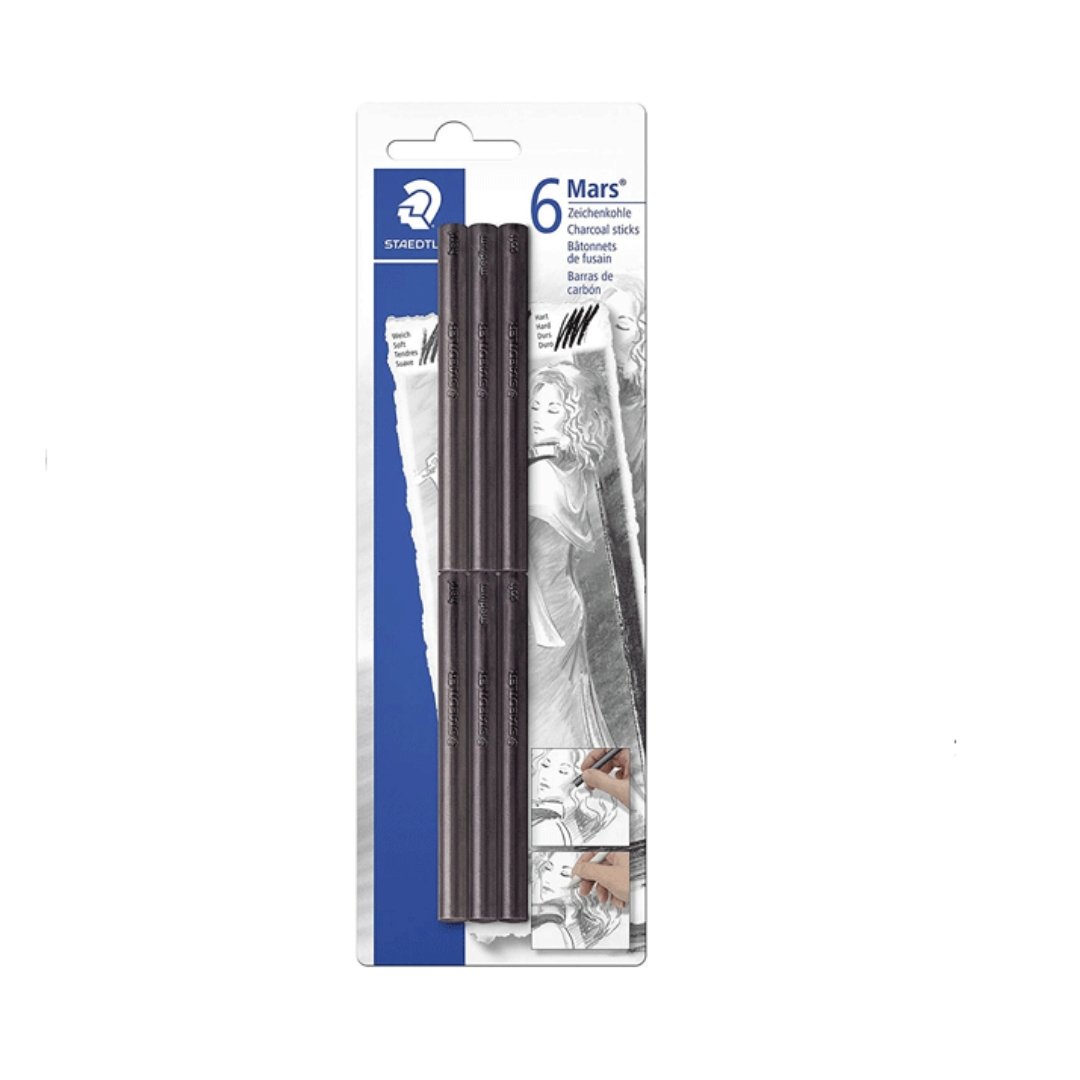 Staedtler Mars Charcoal Stick - SCOOBOO - 2490 SBK2 - Charcoal Pencil