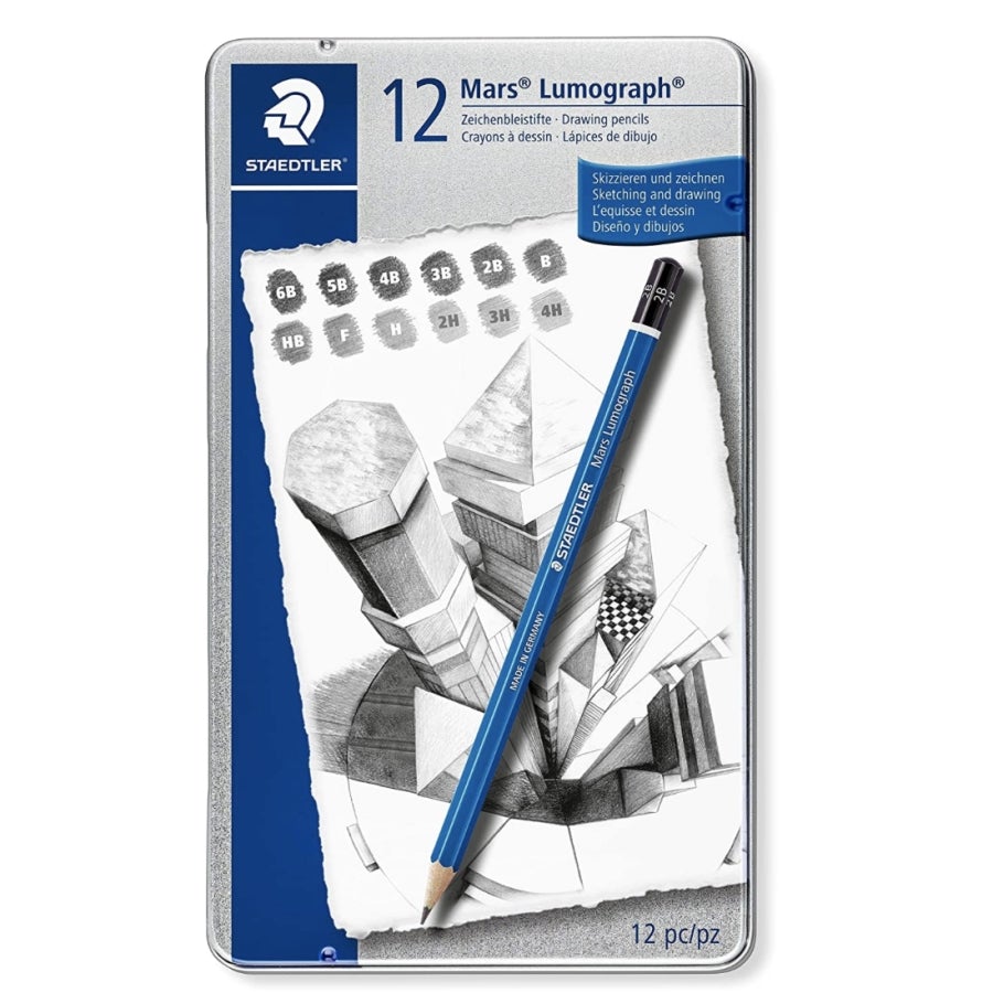 Staedtler Mars Lumograph Drawing Pencils - SCOOBOO - 100G12 - Sketch pencils