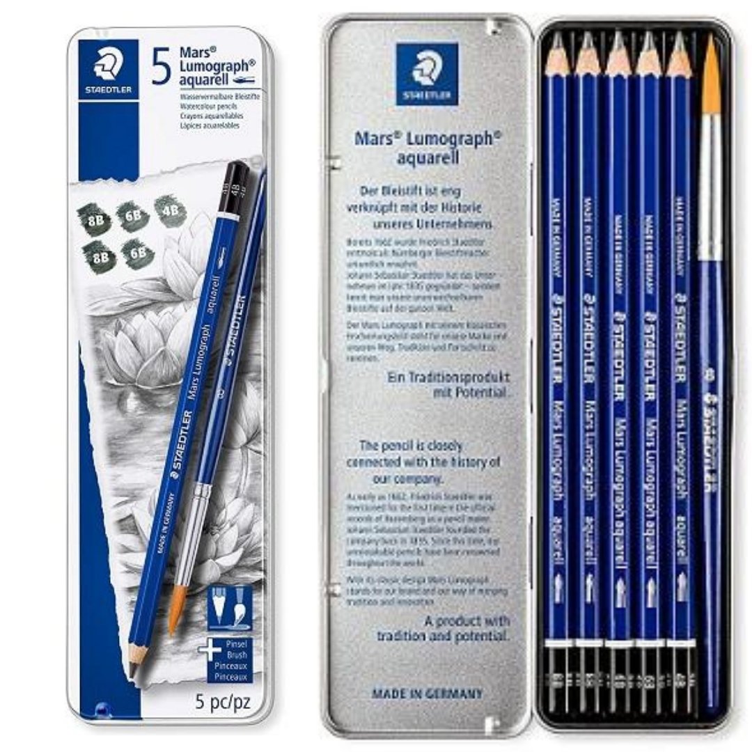 Staedtler Mars Lumograph Drawing Pencils - SCOOBOO - 100A G6 - Sketch pencils