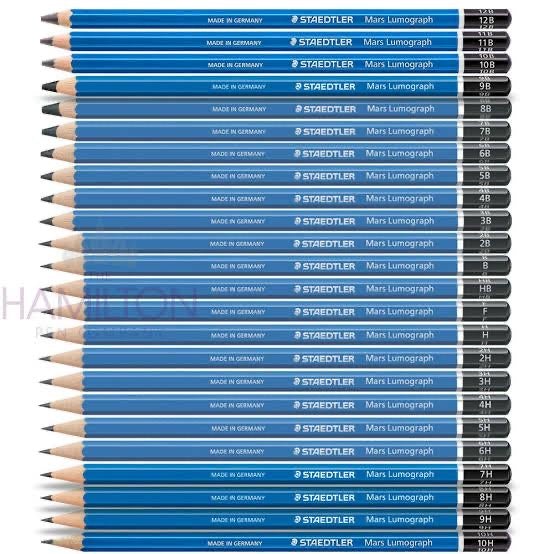 Staedtler Mars Lumograph Drawing Pencils - SCOOBOO - 100G12 - Sketch pencils