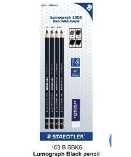 Staedtler Mars Lumograph Drawing Pencils - SCOOBOO - 100A G6 - Sketch pencils