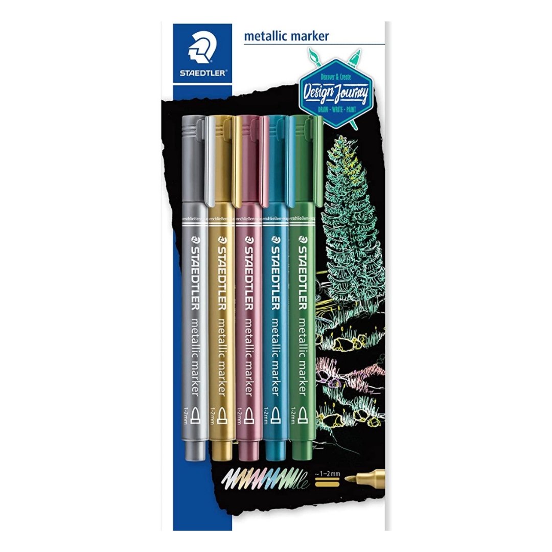 Staedtler Metallic Marker - SCOOBOO - 8323-S BK5 - White-Board & Permanent Markers