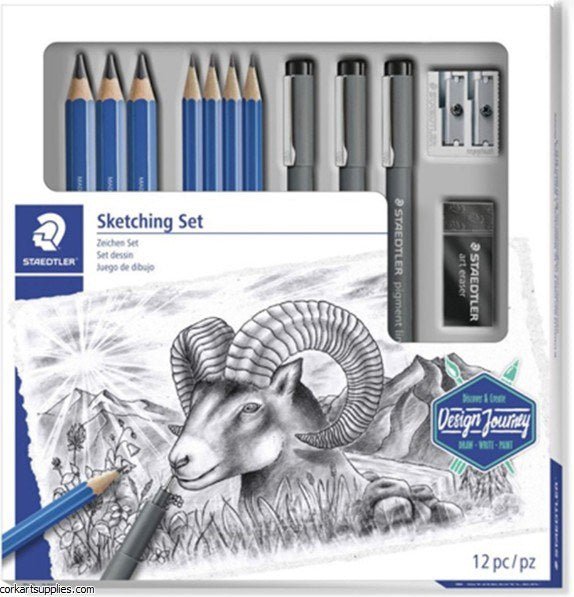 32 Pcs Artist Sketching Set Includes Sketch Book, Pencils, Erasers,  Sharpener and Pouch