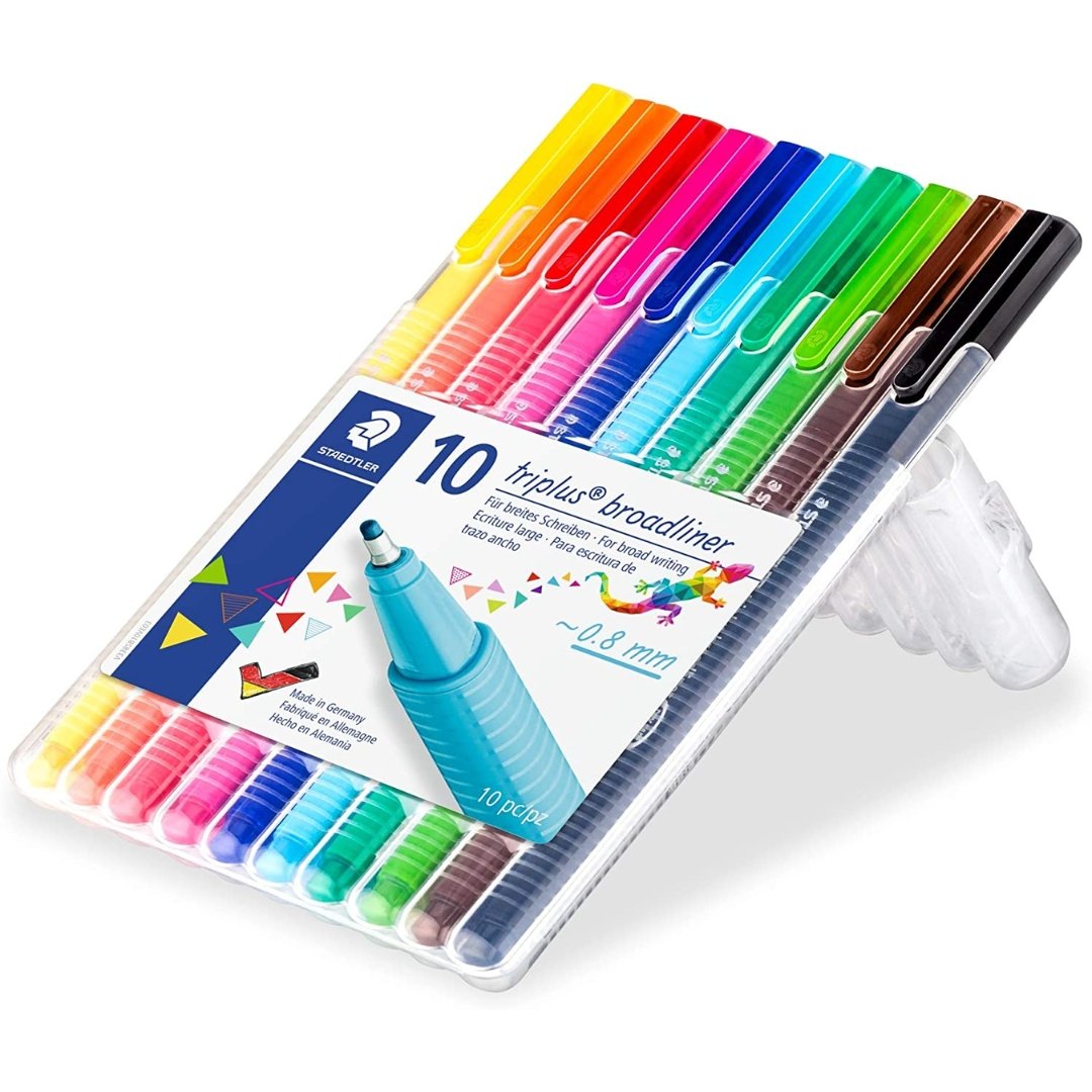 Staedtler Triplus Broadliner 0.8mm-Set Of 10 - SCOOBOO - 338 SB10 - Fineliner