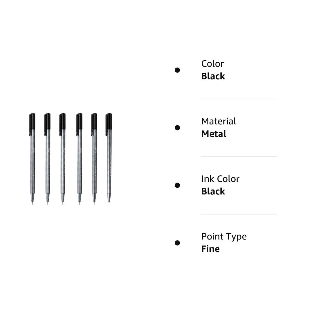 Staedtler Triplus Fineliner Black 0.3mm - SCOOBOO - 334-9 - Fineliner