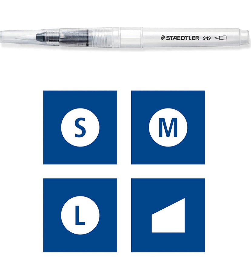 Staedtler Water Brush Pen - SCOOBOO - 949-SBK4-C - Brush Pens