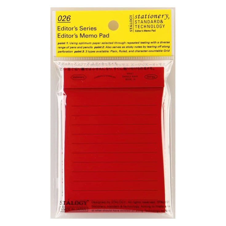 Stalogy Editor’s Series Editor’s Memo Pad - SCOOBOO - S3072 - Notebook