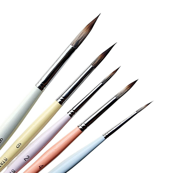 Stationerie Candy Blender Brush Set of 5 - SCOOBOO - Paint Brushes & Palette Knives
