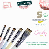 Stationerie Candy Blender Brush Set of 5 - SCOOBOO - Paint Brushes & Palette Knives