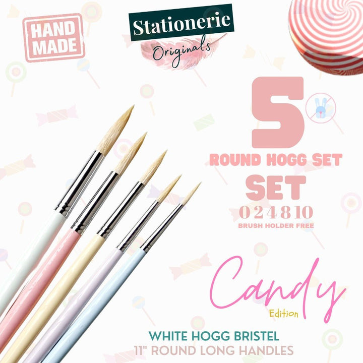 Stationerie Candy Brush Set - SCOOBOO - Paint Brushes & Palette Knives