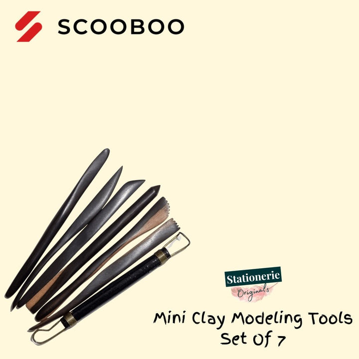 Stationerie Clay Modelling Tools Set Of 9 - SCOOBOO - Modelling Dough Kit