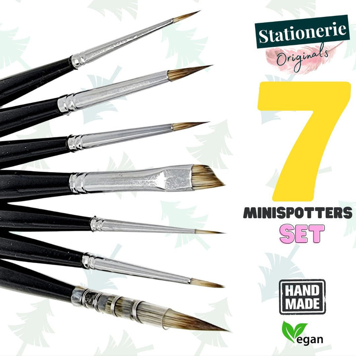 Stationerie Minispotter Brush Set of 7 - SCOOBOO - Paint Brushes & Palette Knives
