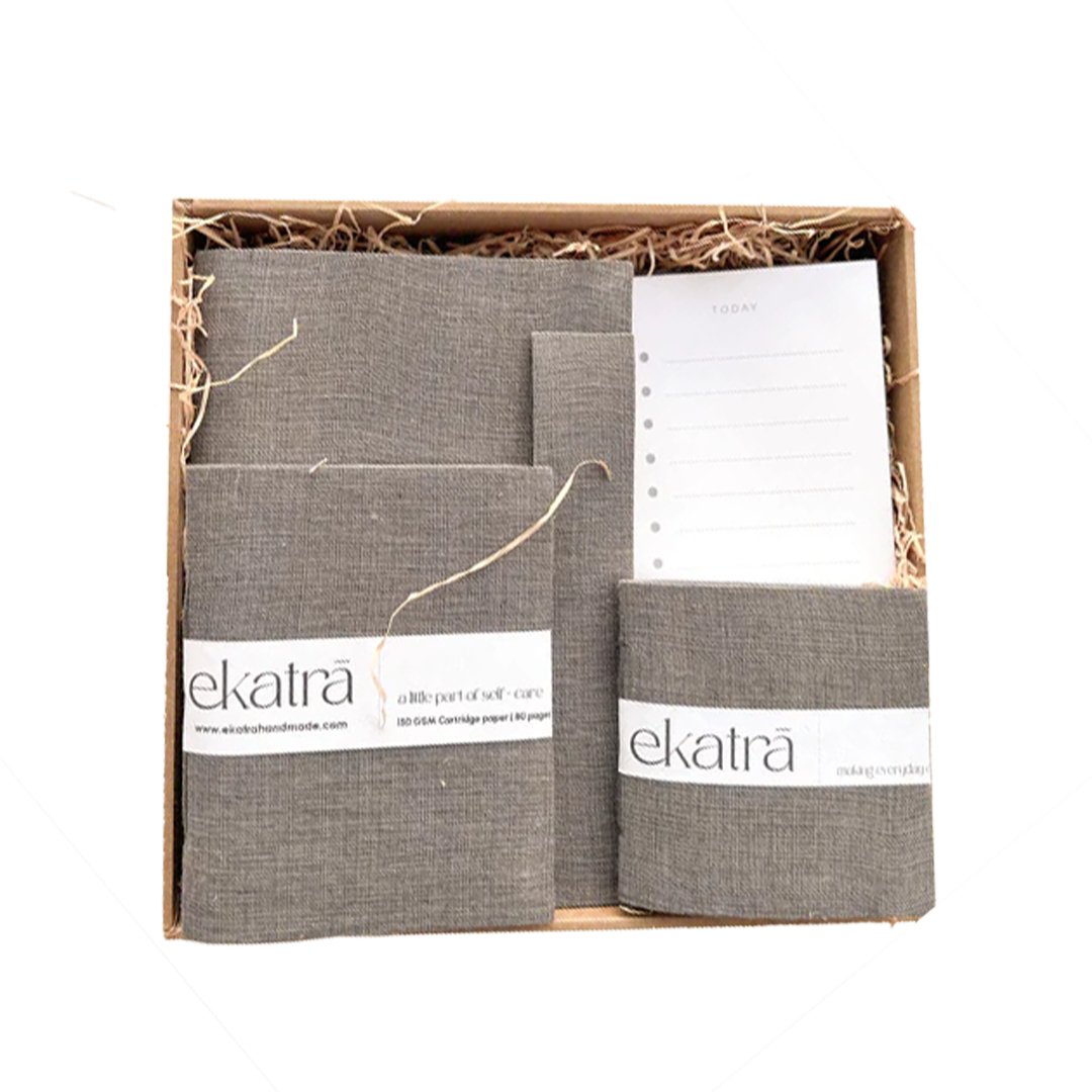 Stationery Loaded Gift hamper personalized by Ekatra Loaded Gift Box - Solid Grey - SCOOBOO - Ek Loaded Gift - Gift hamper