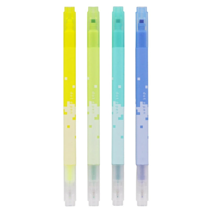 Sun Star Dot Square Pen Pack Of 4 - SCOOBOO - S4541790 - Fineliner