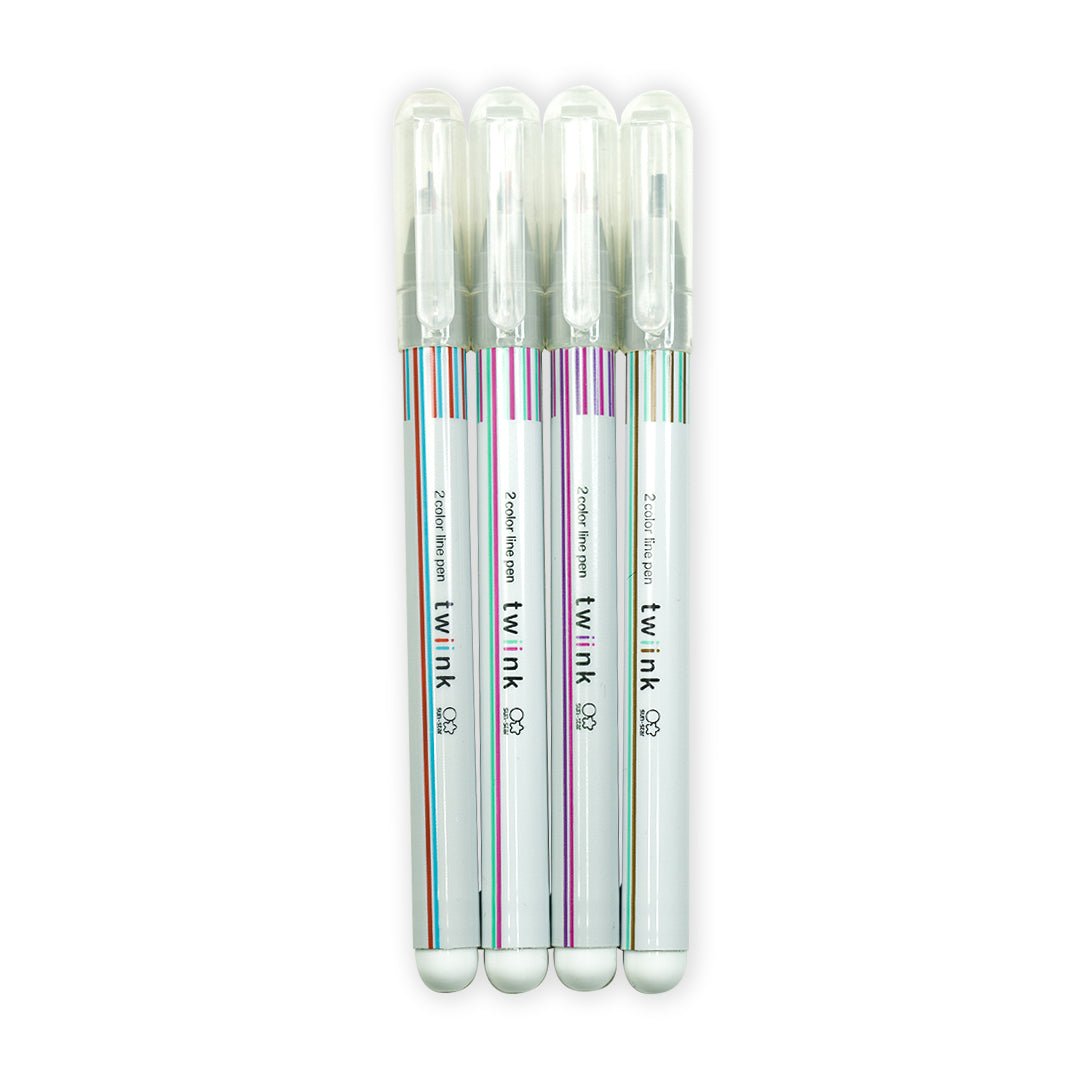Sun Star Double Color Pens-Set Of 4 - SCOOBOO - S4540859 - Fineliner