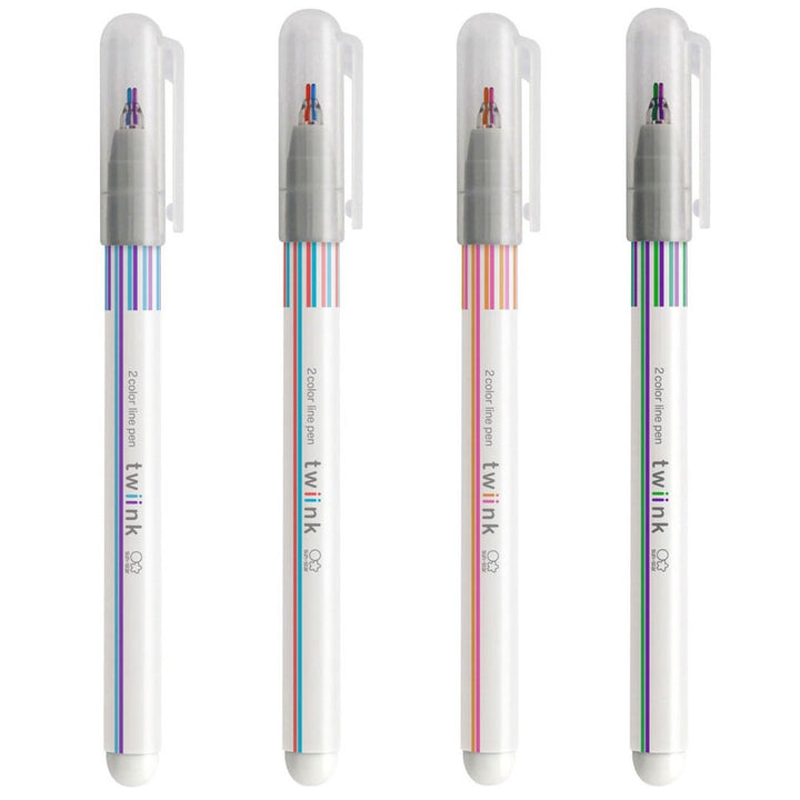 Sun Star Double Color Pens-Set Of 4 - SCOOBOO - S4540743 - Fineliner