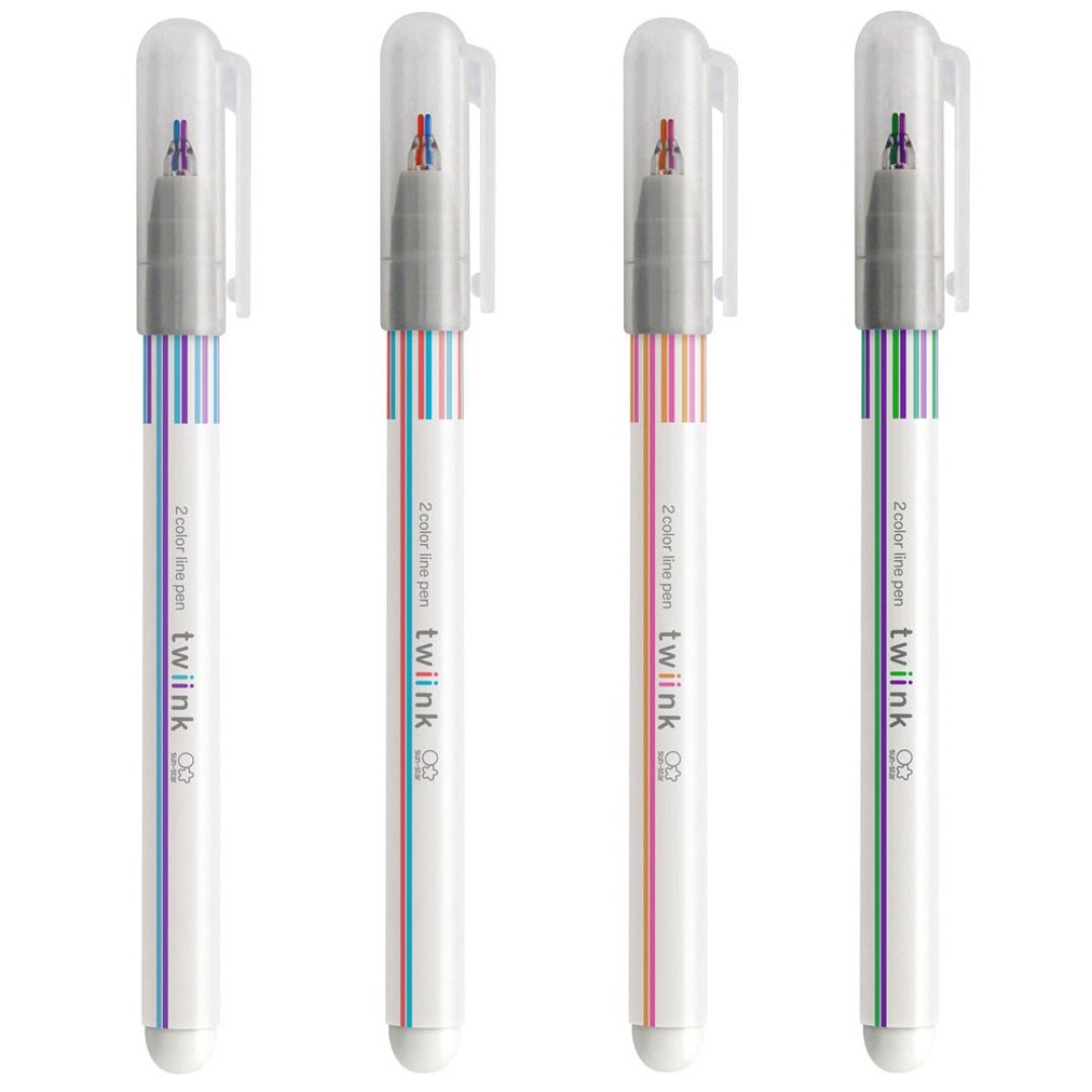 Sun Star Double Color Pens-Set Of 4 - SCOOBOO - S4540743 - Fineliner