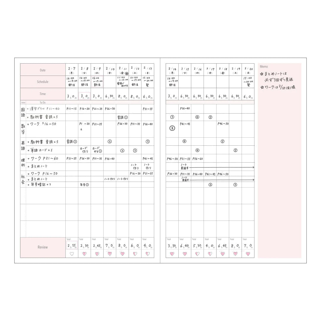 Sun Star Miorin 2 Weeks Study Planner - SCOOBOO - S2638568 - Ruled