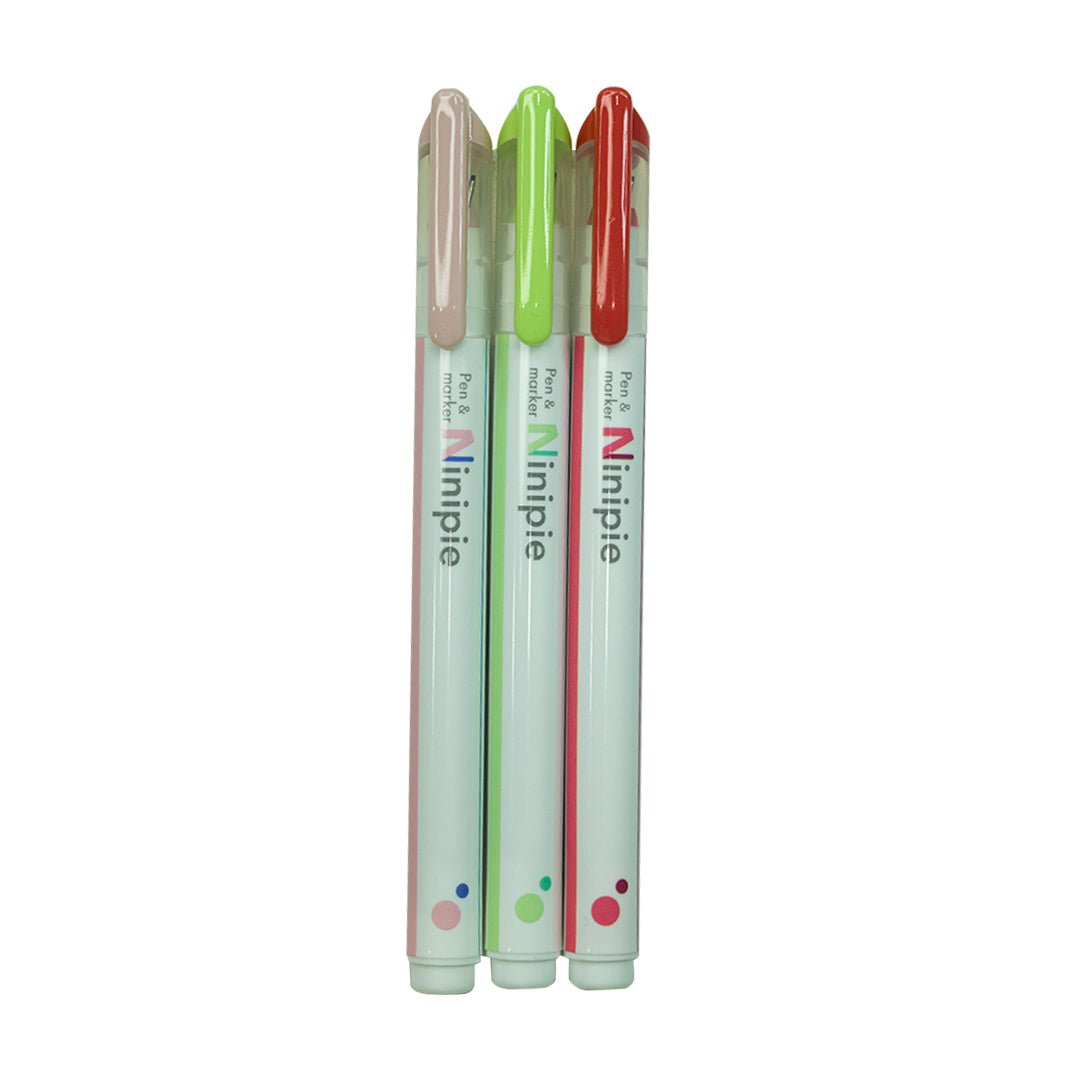 Sun Star Needle Pen- Set of 3 - SCOOBOO - Highlighter
