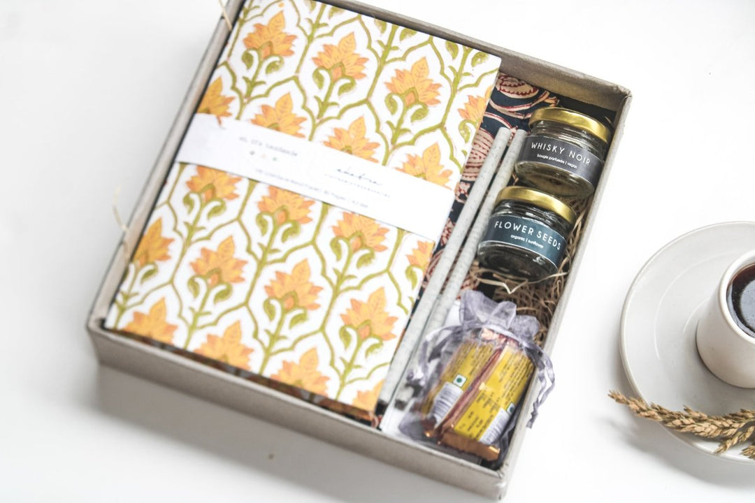 Sustainable Thoughtful Hamper by Ekatra - Yellow Floral - SCOOBOO - Ek thoughtful - Gift hamper