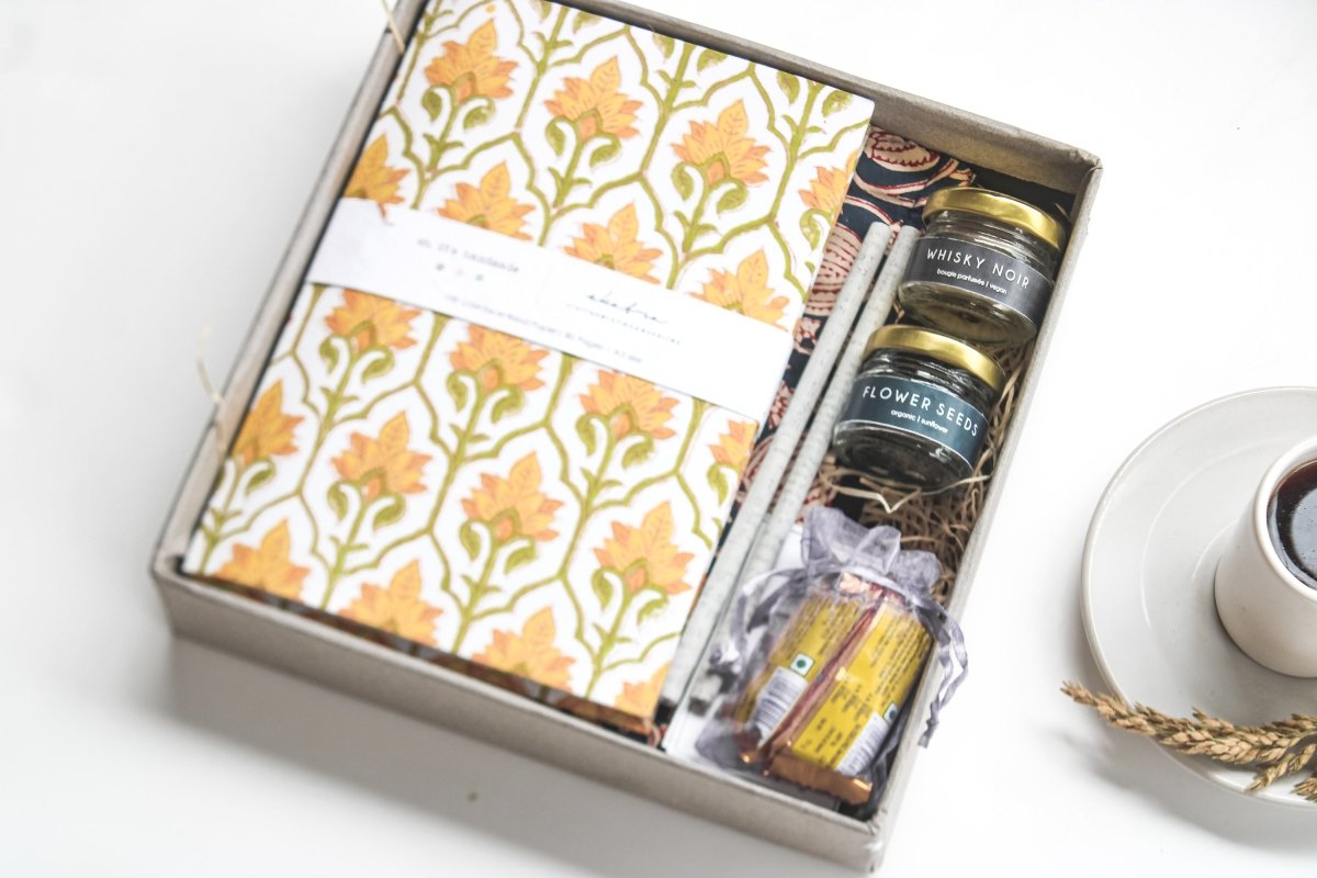 Sustainable Thoughtful Hamper by Ekatra - Yellow Floral - SCOOBOO - Ek thoughtful - Gift hamper