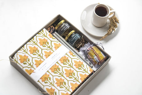 Sustainable Thoughtful Hamper by Ekatra - Yellow Floral - SCOOBOO - Ek thoughtful - Gift hamper