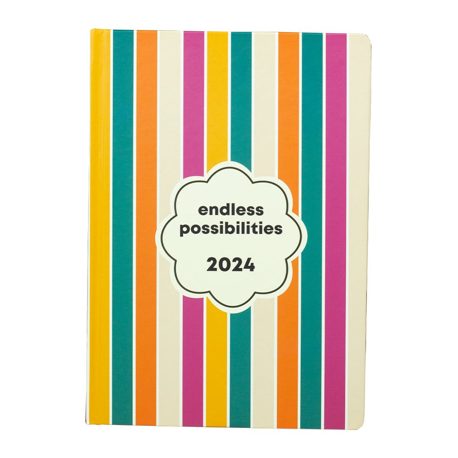 The Art Loom 2024 Annual Planner | Happy Stripes - SCOOBOO - ARP2404 - Planners