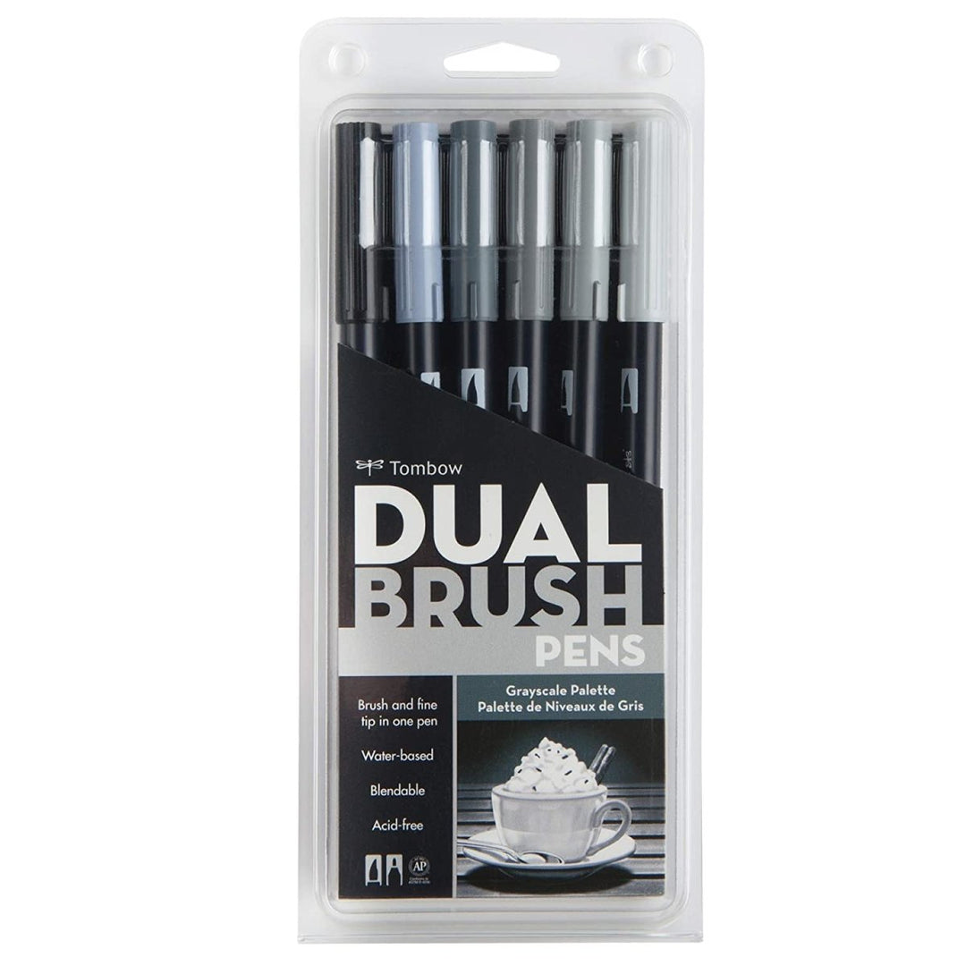 Tombo Dual Brush Pens-Set Of 6 - SCOOBOO - AB-T6CGER - Brush Pens