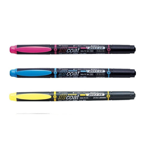 Tombow EDGE Dual Tip Highlighter, Set of 3 - SCOOBOO - WA-TC3C - Highlighter