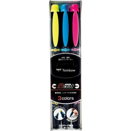 Tombow EDGE Dual Tip Highlighter, Set of 3 - SCOOBOO - WA-TC3C - Highlighter