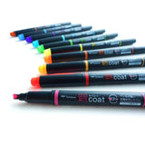 Tombow Kay Coat Double Side Fluorescent Highlighter Pen - 10 Color Set - SCOOBOO - WA-TC 10C - Highlighter