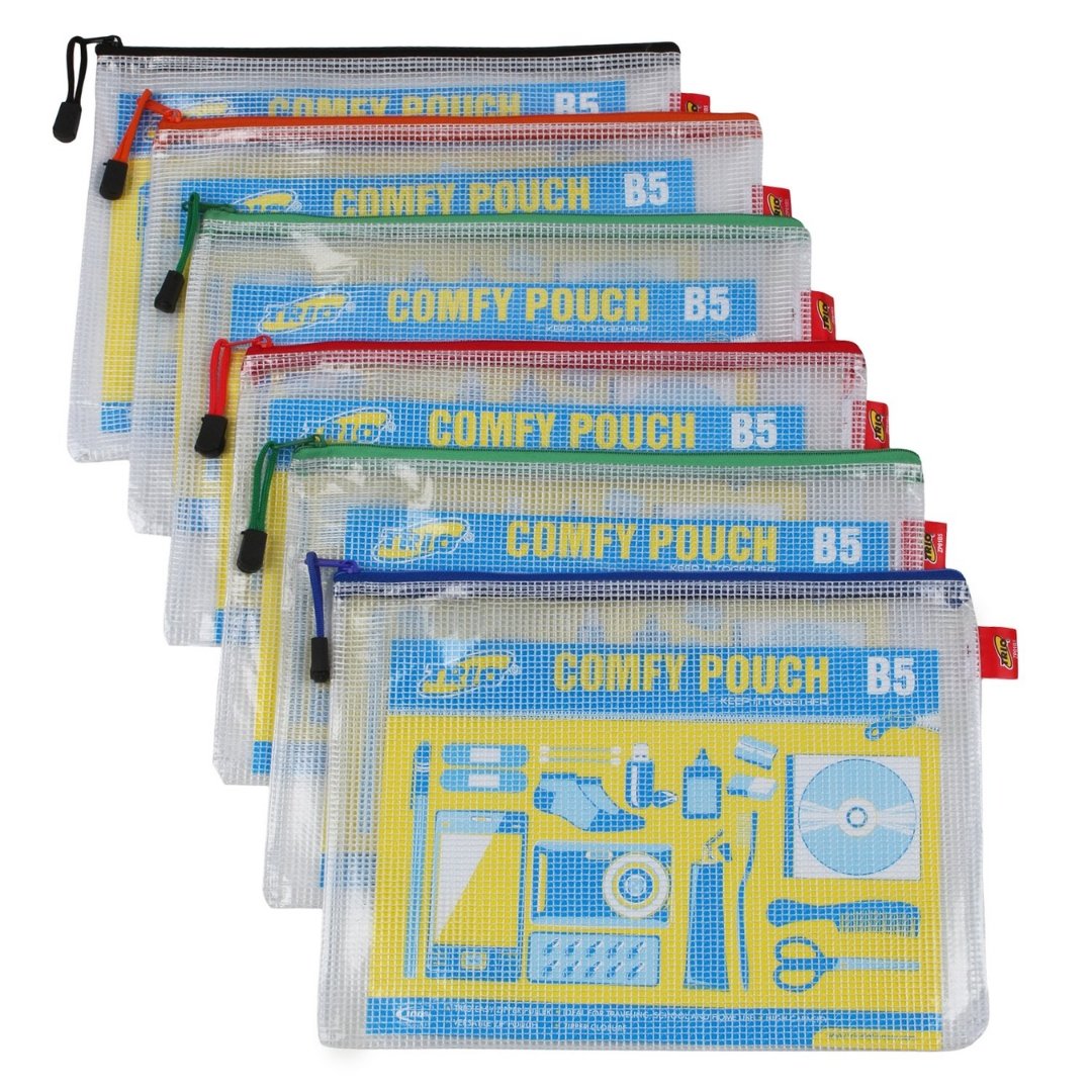 Trio Comfy Zip Pouch B5 - SCOOBOO - ZP01B5 - Zip bags