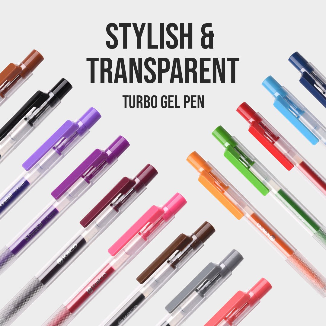 TURBO GEL PEN 0.5mm - SCOOBOO - TURBO-20-BLACK - Gel Pens