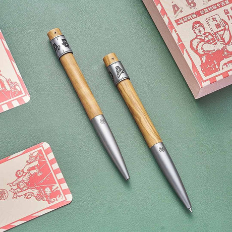 Under The Pen Samsara Series Olive Wood Roller Signature Pen - SCOOBOO - SOW-RP - Roller Ball Pen