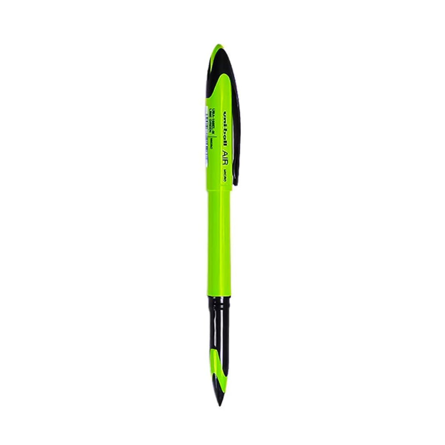 Uni-Ball AIR Micro 0.5mm Fine Rollerball Blue Ink Pen-Pack Of 2 - SCOOBOO - UBA-188EL-M Lime Green - Roller Ball Pen