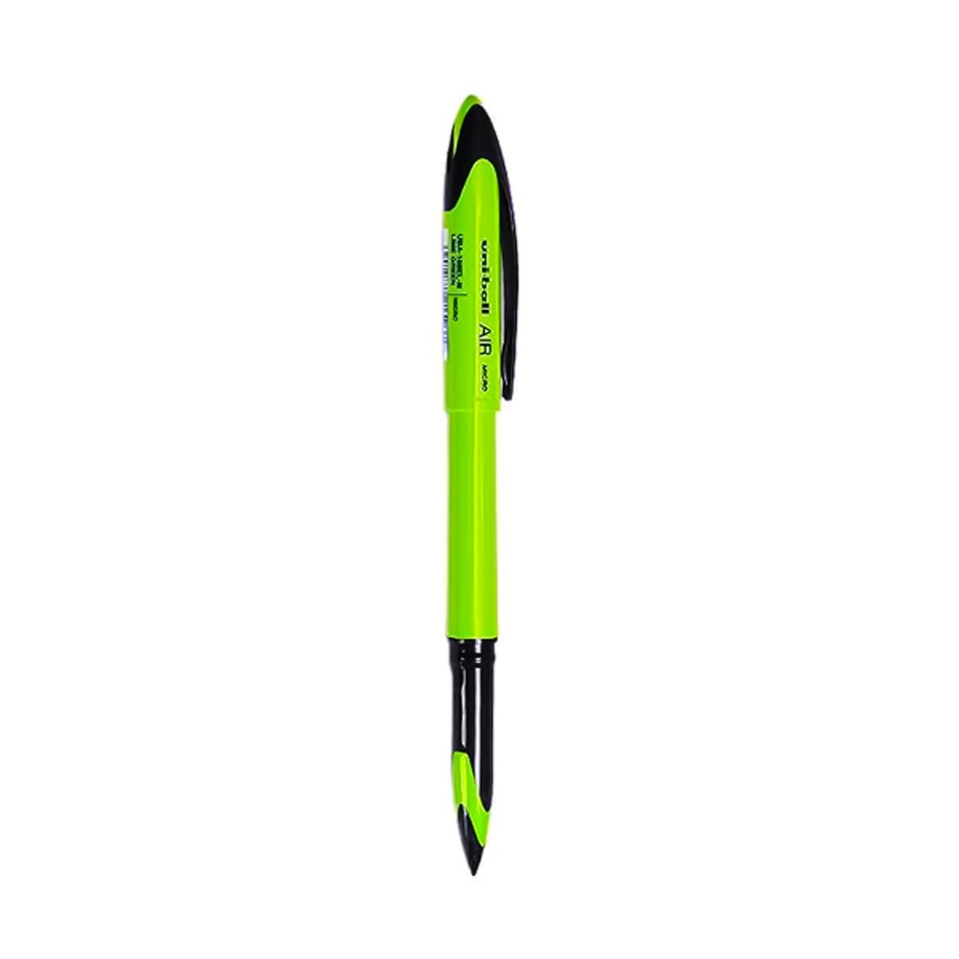 Uni-Ball AIR Micro 0.5mm Fine Rollerball Blue Ink Pen-Pack Of 2 - SCOOBOO - UBA-188EL-M Lime Green - Roller Ball Pen