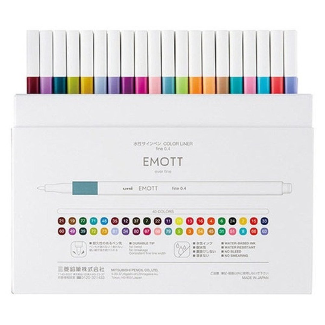 Uni-ball Emott Pens 40-color set - SCOOBOO - PEMSY40C - Fineliner