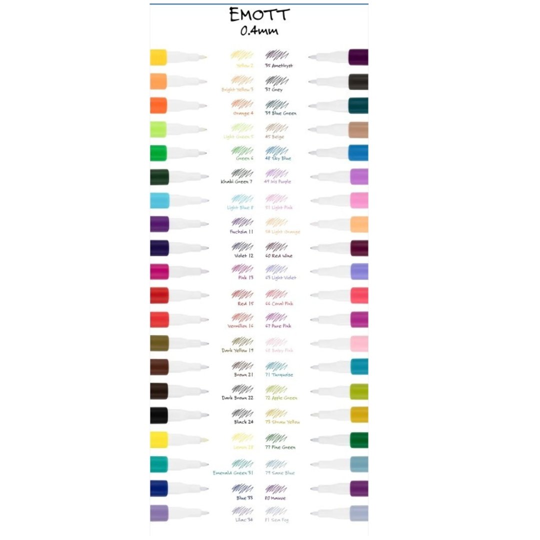Uni-ball Emott Pens 40-color set - SCOOBOO - PEMSY40C - Fineliner
