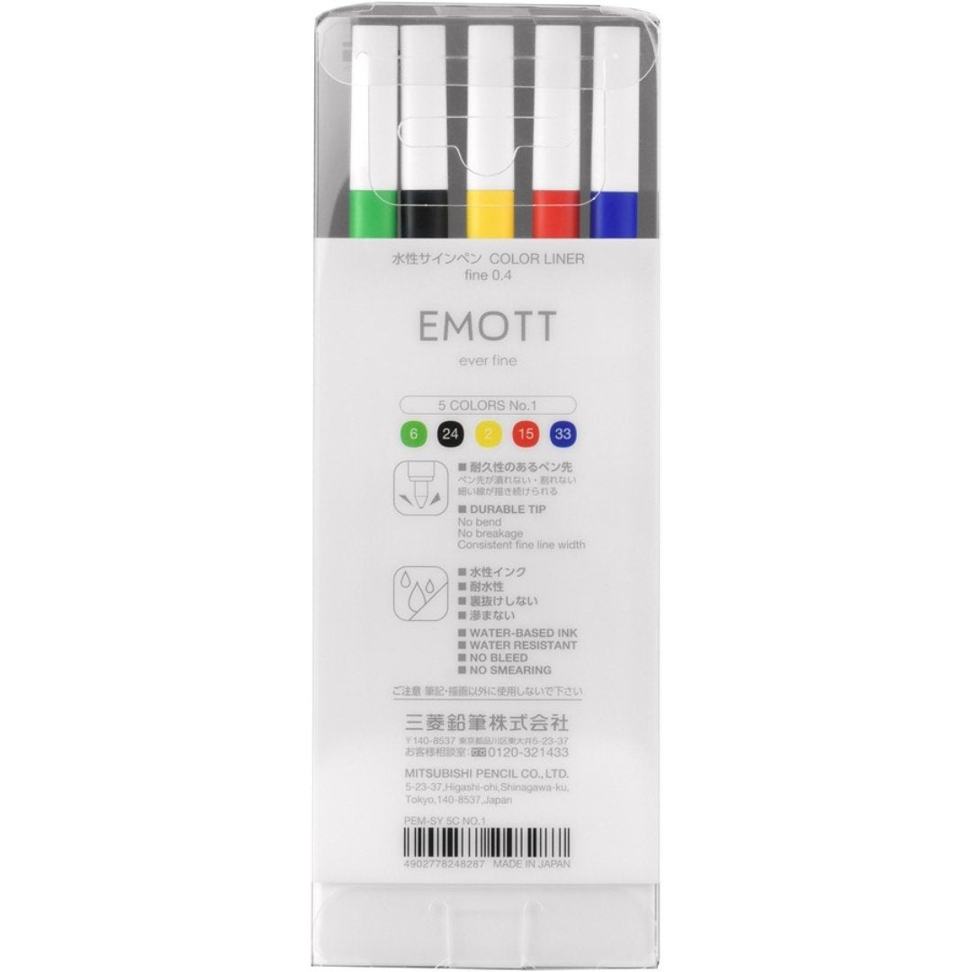 Uni-ball Emott Pens 5-color set - SCOOBOO - PEMSY5C-No.2 - Fineliner