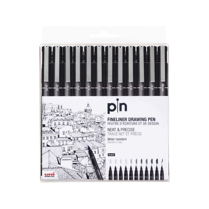 Uni-ball Fineliner Drawing Pens Pack - SCOOBOO - PIN-200 - Fineliner