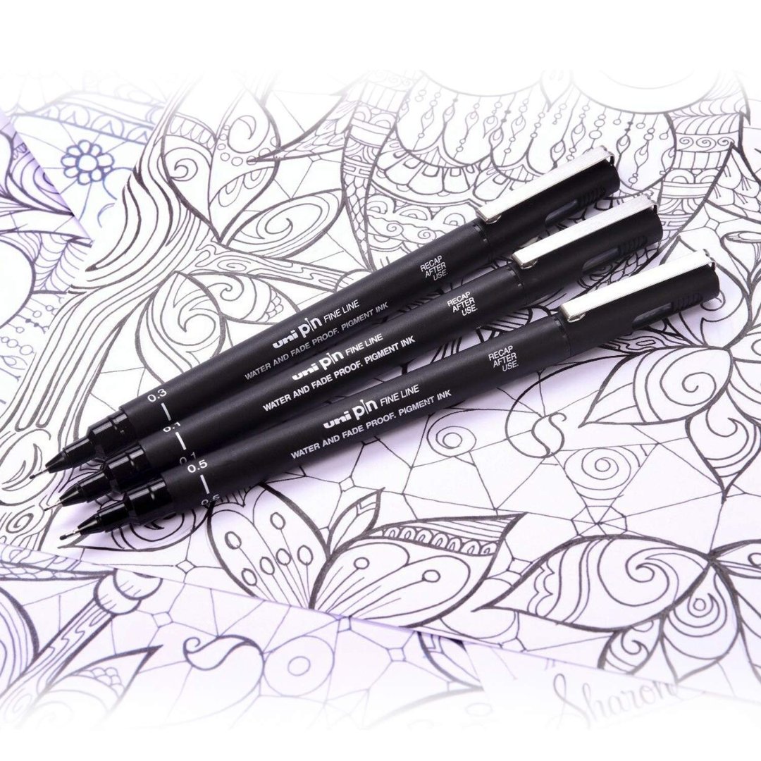 Uni-ball Fineliner Drawing Pens Pack - SCOOBOO - PIN-200 - Fineliner