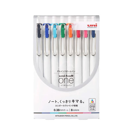 Uni-Ball One Gel Ink Color Pens-Pack Of 8 - SCOOBOO - UMN-S-38 8C - Gel Pens