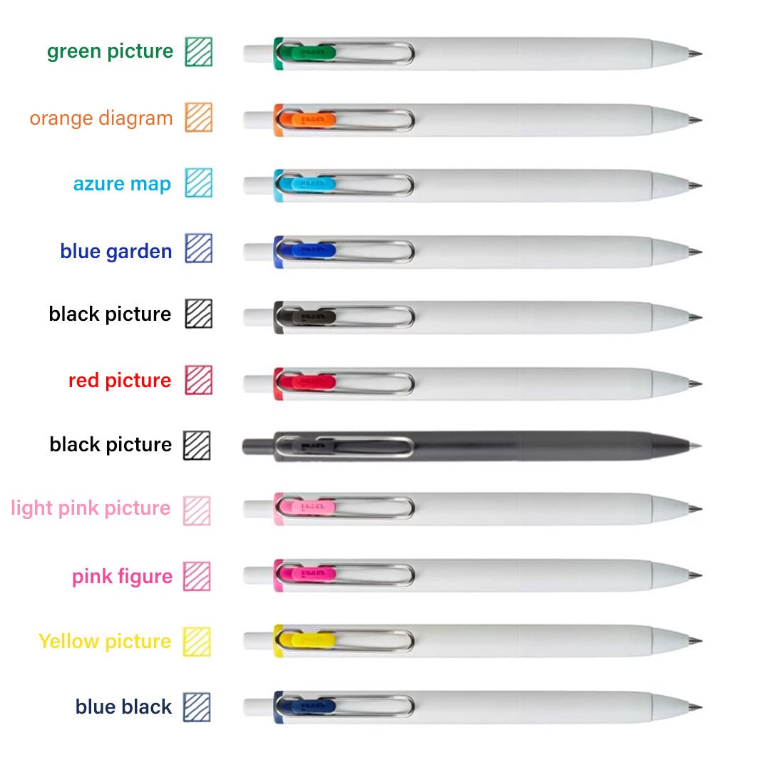 Uni-Ball One Gel Ink Color Pens-Pack Of 8 - SCOOBOO - Gel Pens