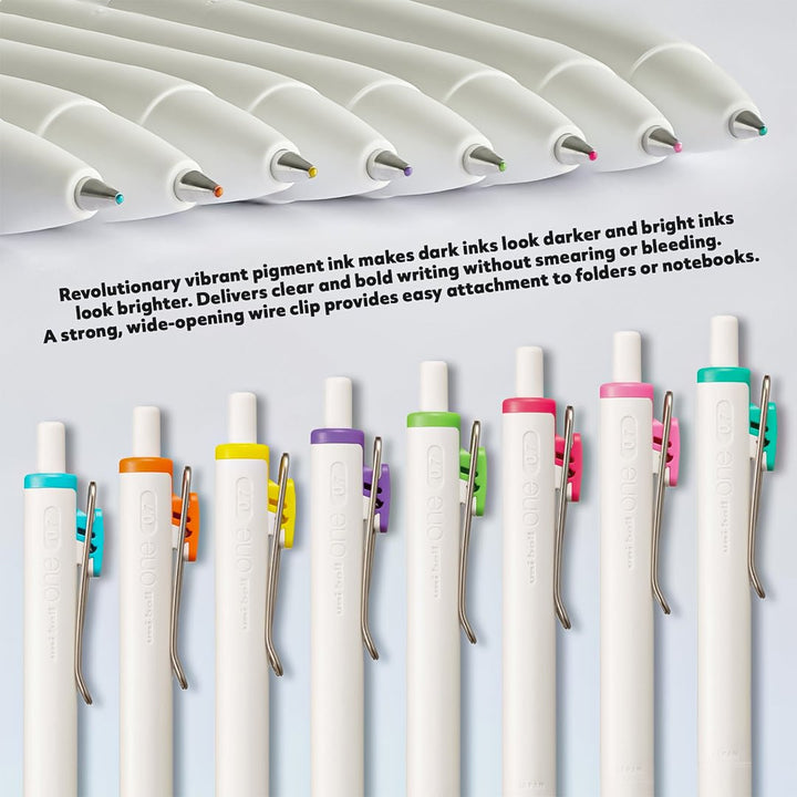 Uni-Ball One Gel Ink Color Pens-Pack Of 8 - SCOOBOO - Gel Pens