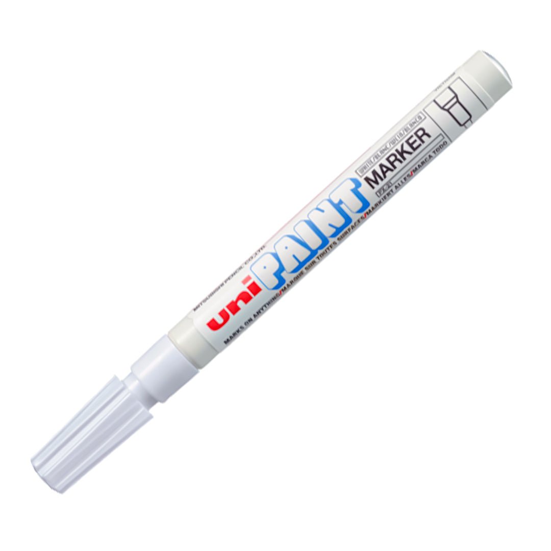 Uni-Ball Paint Marker, 12 Stück, Feine Spitze, Gelb, Dokumentenecht, Hitze- Und Wasserfest, Für Metall, Kunststoff, Glas, Holz